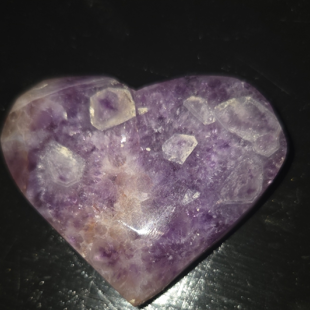 Ametrine Crazy Lace Agate Polished Heart Shaped Crystal New